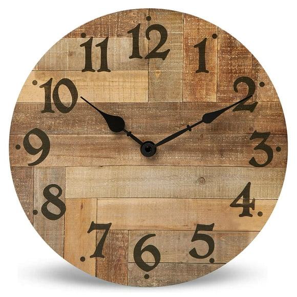 Reloj de pared NIKKY HOME Rustic Farmhouse 30 cm, MDF vintage