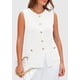 thumbnail image 4 of Chaleco tipo suéter PRETTYGARDEN para mujer, punto de verano 2025, blanco, S, 4 of 9