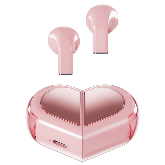 Cateissary Auriculares inalámbricos Bluetooth con control táctil y emparejamiento de memoria. Teléfono y Comunicación rosa