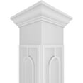 thumbnail image 4 of Ekena Millwork 8"W x 10'H Craftsman Classic Square Non-Tapered Calico Fretwork Column w/ Crown Capital & Crown Base, 4 of 8