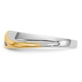 thumbnail image 3 of 14K Two-Tone Gold Ring Band Men's Diamond Round Mens, Size 8, 3 of 5