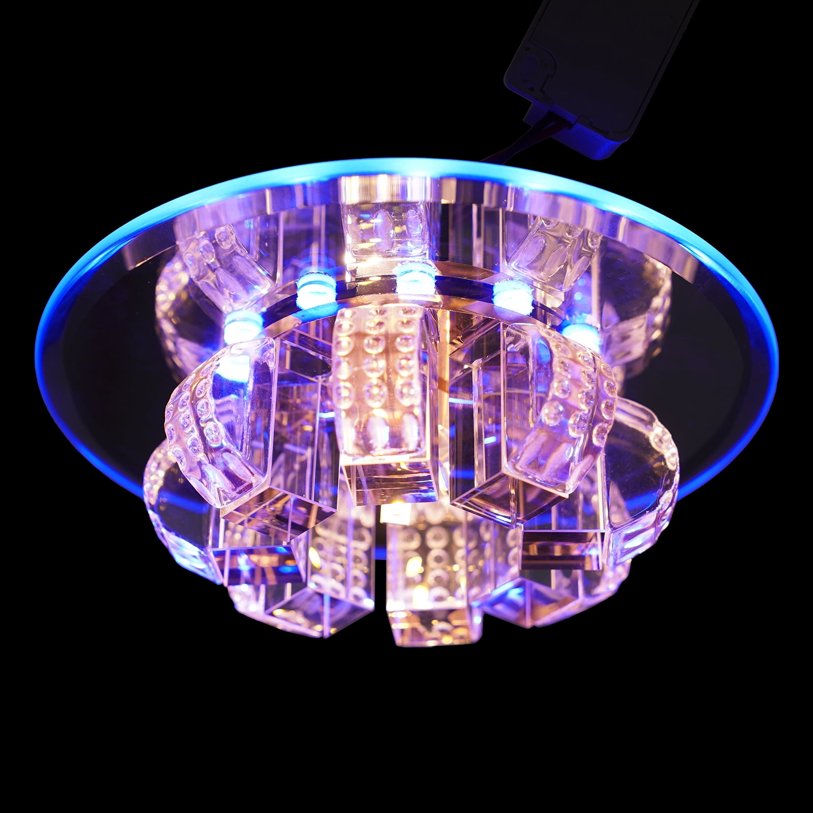 YIYIBUYS 7 Inch Crystal LED Ceiling Lamp Modern Chandelier Mini Creative Flush Mount Hallway Pendant Light Fixture