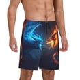 thumbnail image 2 of Sikiie Red And Blue Fire Dragon C Mens Pajama Shorts, Lightweight Lounge Pant with Pockets Soft Sleep Pj Shorts for MenX-Large, 2 of 6