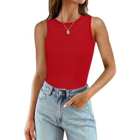 Female Tank Tops for Women Pack Cotton Spaghetti Strap Tank Top with Built in Bra Long Summer Women s Sleeveless Knitted Sports Yoga Tank Top Round Neck Fitness Shirt for Exercise and Workouts Xxl