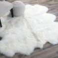 thumbnail image 5 of Genuine Sheepskin Rug Extra Soft Natural Pelt Ivory , Six Pelt 5' x 6', 5 of 6