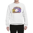 thumbnail image 3 of Baseball Mom Cheetah Glitter Sports Unisex Crewneck Graphic Sweatshirt, White, X-Large, 3 of 5