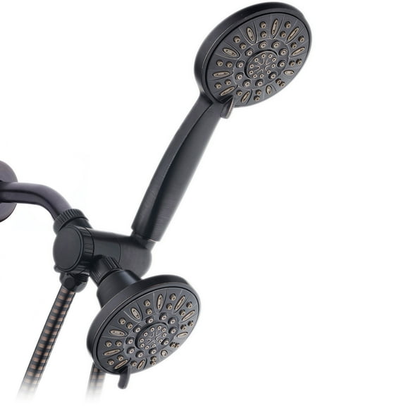 AquaDance High-Pressure 48-Setting Luxury 3-Way Dual Shower Head Combo, Oil Rubbed Bronze