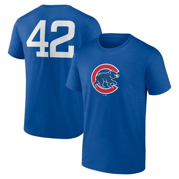 Men's Royal Chicago Cubs Jackie Robinson Day Name & Number T-Shirt