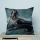 thumbnail image 1 of Funda de almohada ABPHQTO Sirena Verde Calavera Protector de almohada dos Lados 45x45 cm, 1 of 2