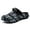 Black, variant on Men's Waterproof EVA Garden Clogs – Non-Slip Beach Sandals, Odor-Resistant Lightweight Slip-On with Tropical Print