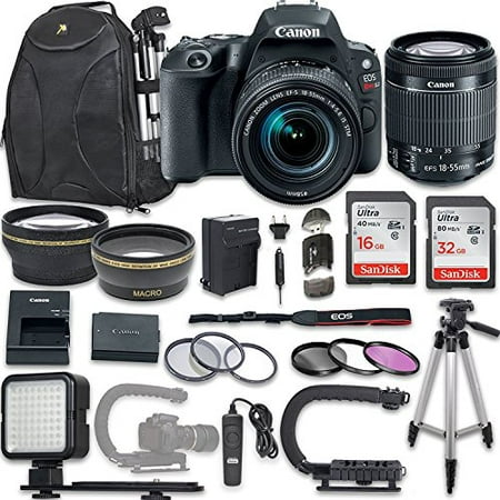 Canon EOS Rebel SL2 DSLR Camera with Canon EF-S 18-55mm f/4-5.6 IS STM Lens + NEW VIDEO BUNDLE KIT + EXTRA MEMORY (Best Dslr For Music Videos)
