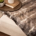 thumbnail image 3 of Northlight Two-Toned Striped Faux Fur Throw Blanket - 50" x 60" - White and Gray, 3 of 9