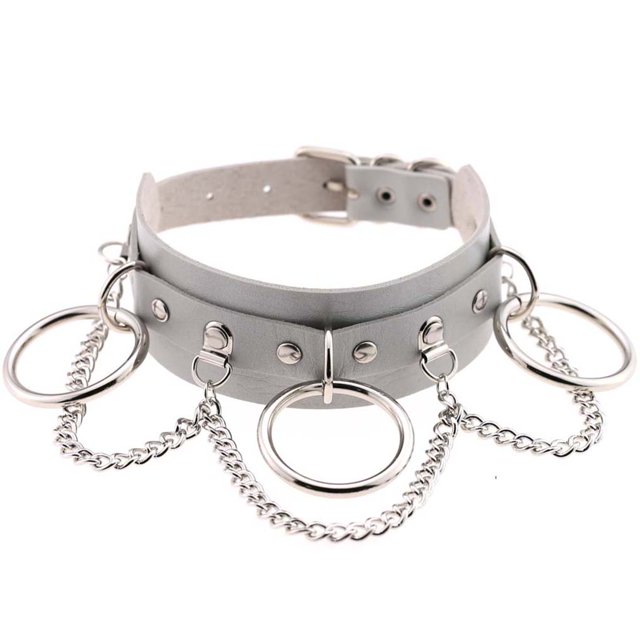 Sonducket Gargantilla de cuero negro Harajuku para mujer, Collar de cadena Punk gótico para mujer, gargantilla Sexy para chicas, joyería de Ropa, zapatos y accesorios Miscelánea Gris Sonducket PS11274-08