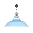 thumbnail image 1 of FSLiving H-Type Track Lighting E26 Base Industrial Adjustable Angle Lamp Blue Metal Shade with Rose Gold Socket Track Light Fixture for Slope Ceiling Gimbal,Bulb and Track Not Included - 1 Light, 1 of 6