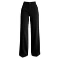 thumbnail image 5 of JUUNthy Dress Pants for Womens, Wide Leg with Pockets High Waist Flat Front Pleated Office Business Work Pants Burgundy M, 5 of 15