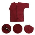 thumbnail image 2 of Uniforme de Coiffeur à Manches Courtes Blouses de Soins Cape de Coupe de Cheveux Fournitures de Coiffeur (Rouge), 2 of 6