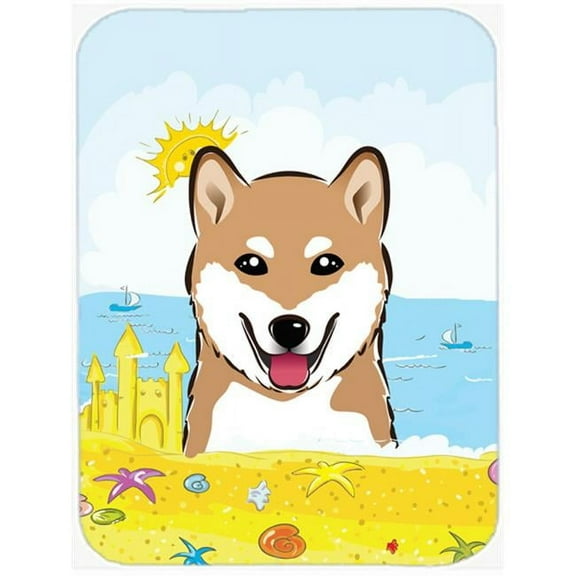 Carolines Treasures  Shiba Inu Summer Beach Mouse Pad