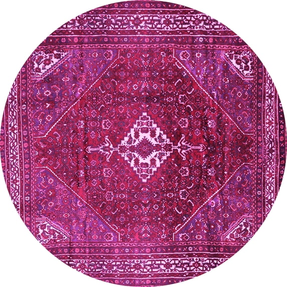 Ahgly Company Indoor Round Persian Pink Traditional Area Rugs, 8' Round