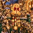 thumbnail image 4 of Winter Glow Gingerbread Man Icicle Light Decor Christmas Decor, LED Gingerbread Man Design Christmas Outdoor Decorations, Waterproof Hanging Christmas Lights for Porch, Yard, 4 of 7