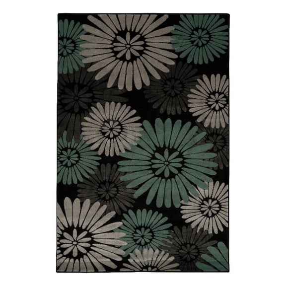 Linon Miso Perth Machine Made Polypropylene 8'x10'4" Rug in Black