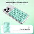 thumbnail image 3 of Klearlook Silicone Suction Cup Phone Case Mount Double Sided, Sticky Phone Grip for 6.1-7.2 inch Phones, Phone Accessories Hands-Free Strong Grip Holder for Selfies and Videos, Light Green, 3 of 6