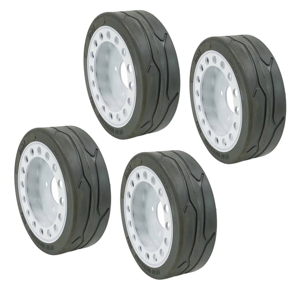 (4 Pack) SkyJack 158437 Scissor Lift Tires 12 x 4, -Brake- Model # SJIII3219, SJIII3015, SJIII3215, SJIII3019 | Non-Marking Wheel Assembly