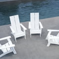 thumbnail image 5 of Merrick Lane Set of 4 Modern All-Weather Poly Resin Wood Adirondack Chairs in White, 5 of 14