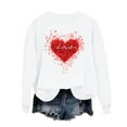 thumbnail image 3 of UTSJKR Valentine Shirts for Women Oversized Heart Print Crewneck Shirts Causal Long Sleeve Tunic Top Loose Graphic Tee White M, 3 of 7