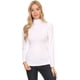 thumbnail image 4 of Mujer Invierno Cálido Grueso Forro Polar Térmico Manga Larga Cuello Alto Cuello Alto Camisa Superior Cepillada, 4 of 4