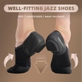 thumbnail image 2 of Zapatos Jazz Shoes Prcfurdcge sin cordones de piel sintética para mujeres y hombres, color negro, 2 of 6