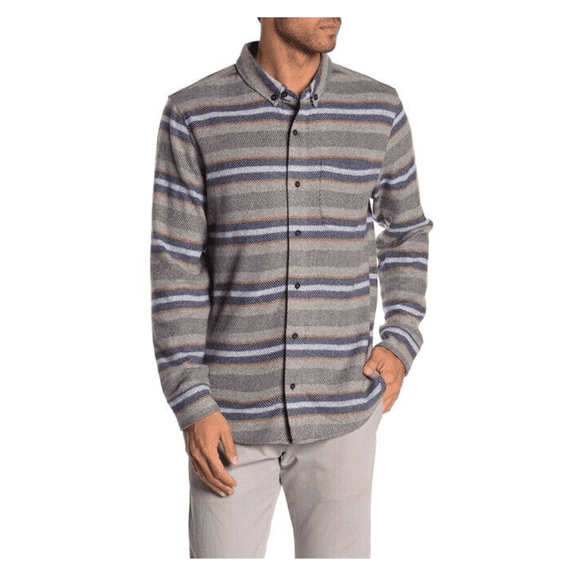 Threads 4 Thought Portland Stripe Shirt Jacket,MULTI GREY,Sz XXL