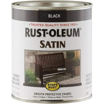 Rust-Oleum 7777502 Protective Enamel Paint Stops Rust, 32-Ounce, Black Satin Finish