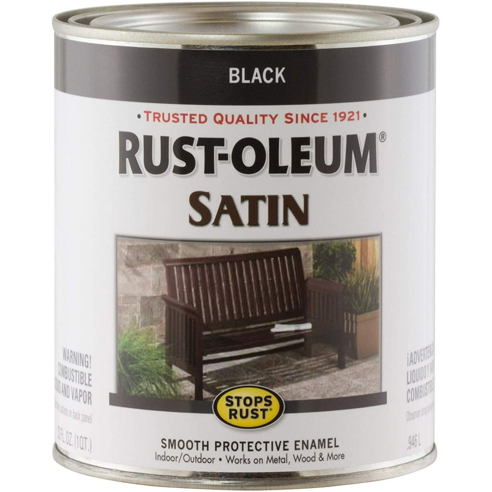 RustOleum 7777502 Protective Enamel Paint Stops Rust, 32Ounce, Black