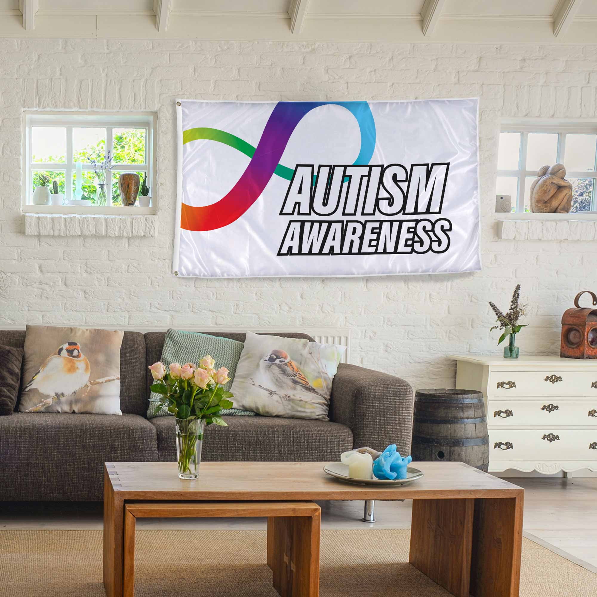 Vispronet 3ft x 5ft Autism Awareness Flag – Polyester Material, Printed in the USA, Flag Only