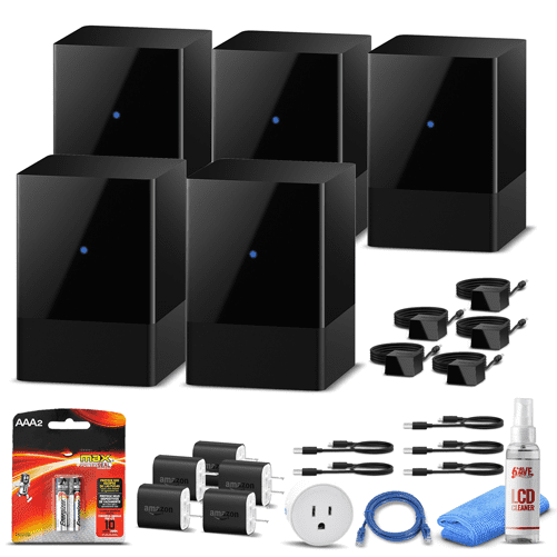 (5) Fire TV Blaster - Black + WiFi Smart Plug + Ethernet Cable + 2x AAA Batteries + LCD Cleaner