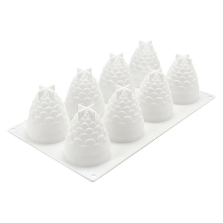 

Heiheiup Christmas Sheet Of 8 Silicone Cake Moulds DIY Baking Tools French Dessert Moulds Valentines Day Silicone Molds for Chocolate
