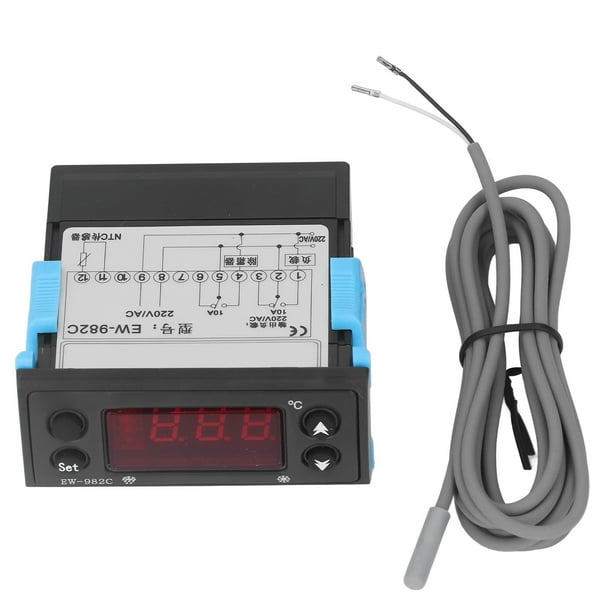 Controlador de temperatura, descongelación, refrigeración, termostato, pantalla digital, aire acondicionado para enfriador.