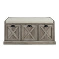 thumbnail image 5 of Walker Edison Modern Farmhouse 3 Drawer Storage Bench, Grey Wash, 5 of 11