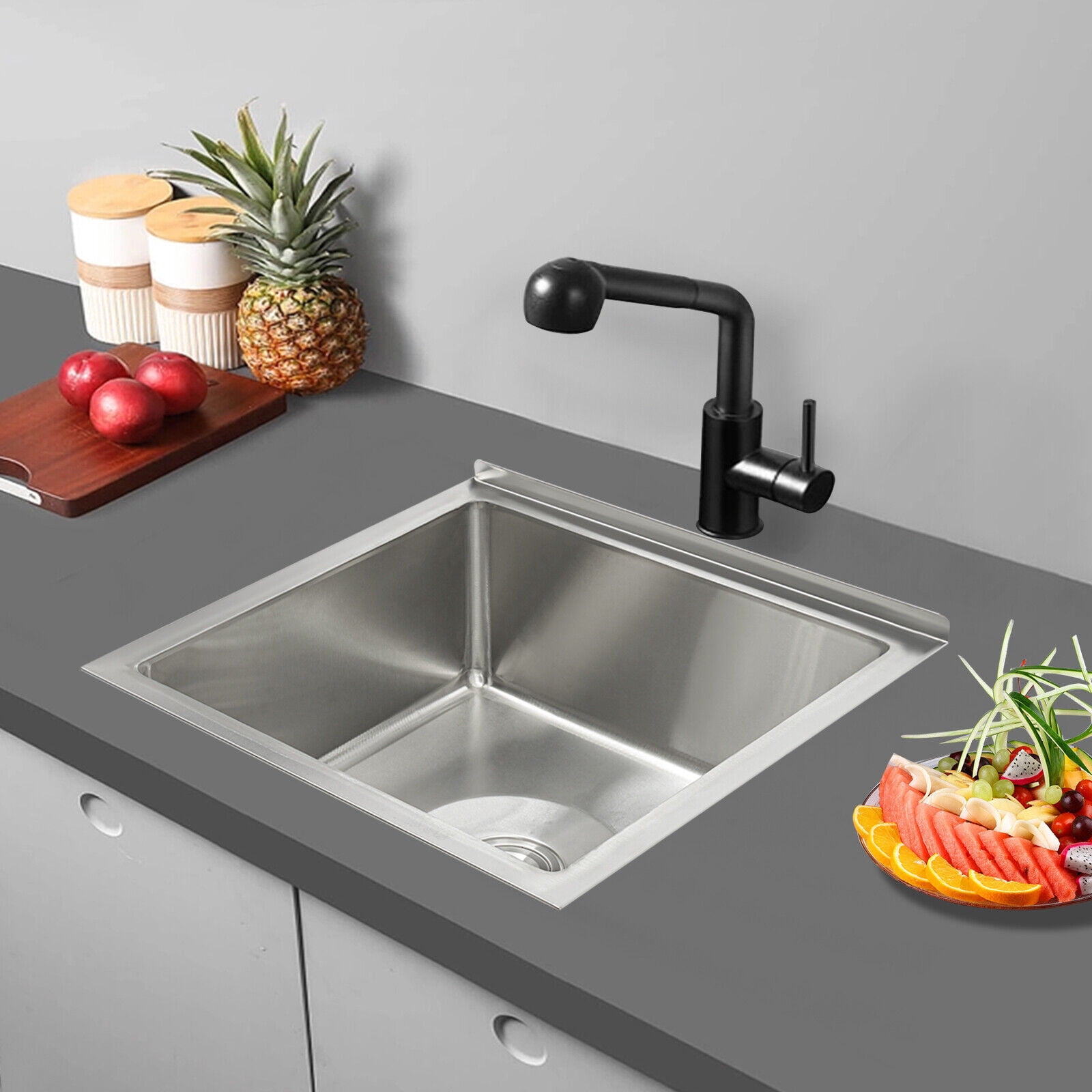 Free Standing Utility Sink Single Bowl Commercial Sink Restaurant Kitchen Sink