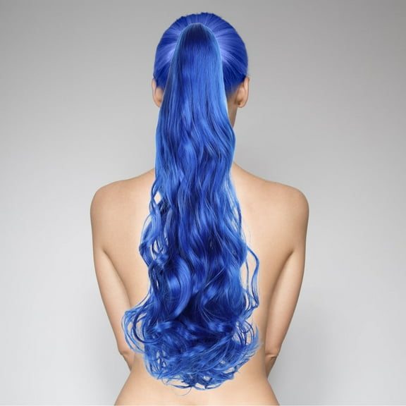 TyTqxy Ponytail Extension, Lightweight Curly Drawstring Ponytail Fake Pony Tail Multi Layered Soft Clip in Hair Extensions Ponytail Synthetic Hairpiece for Women