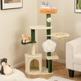 thumbnail image 2 of Tangkula Flower Cat Tree, Cute Cat Tower with Plush Top Perch, Cozy Condo, Sisal Scratching Post & Board, Dangling Ball, Curved Platform, Hammock, Floral Cat Tree for Indoor Cats, 2 of 9