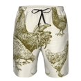thumbnail image 3 of Logiee Chickens Print Mens Swim Trunks Quick Dry Board Shorts,Breathable Hawaii Beach Shorts Swimwear Bathing Suits-Large, 3 of 6