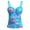 Blue Floral, variant on Women's Underwire Tankini Top Only Tummy Control Swimsuit Top Push Up Bathing Suit Top No Bottom, Large