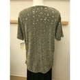 thumbnail image 2 of Black And Beige Floral Jacquard Slinky Tee (Style# 2530T), 2 of 3