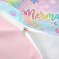 thumbnail image 4 of jejeloiu Rainbow Mermaid Tail Bedding For Girls,Sparkling Print Shell Starfish Duvet Cover Full,Pink Blue,Pink Reversible,3 Pieces,1 Duvet Cover and 2 Pillowcases, 4 of 6