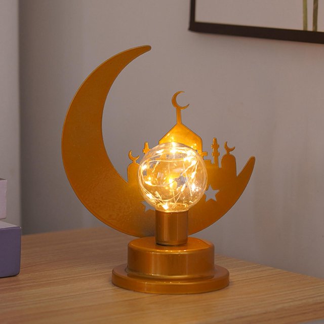 Luces LED de Ramadán Macarena Eid Mubarak Adornos para centro de mesa