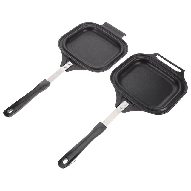 Minkissy Sandwich Baking Mold Black Iron Detachable Kitchen Gadget For Family Use 1Set
