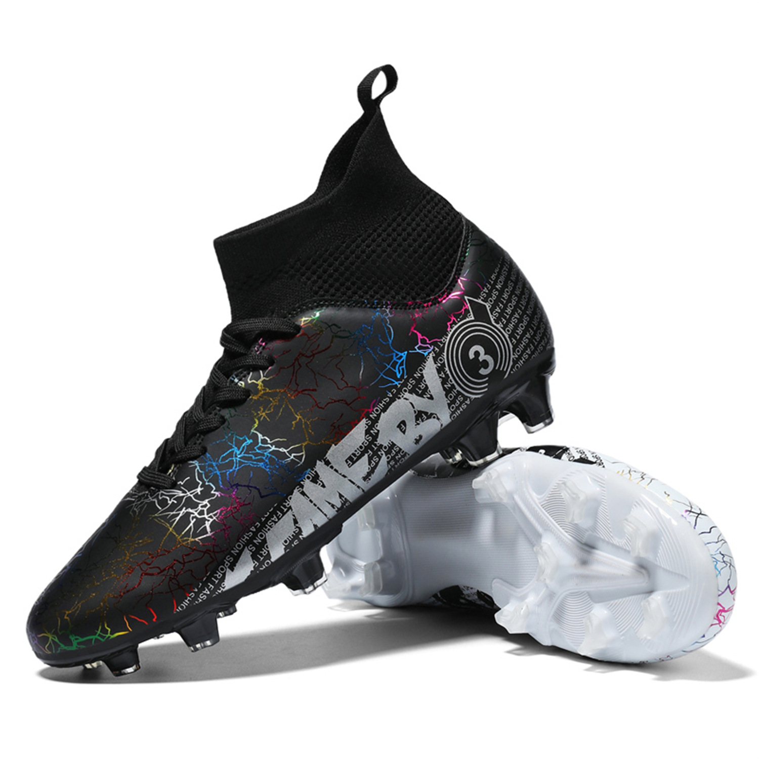 Boy's Soccer Shoes Kids Football Boots Cleats HighTop Spikes Soccer Shoes Girls Outdoor