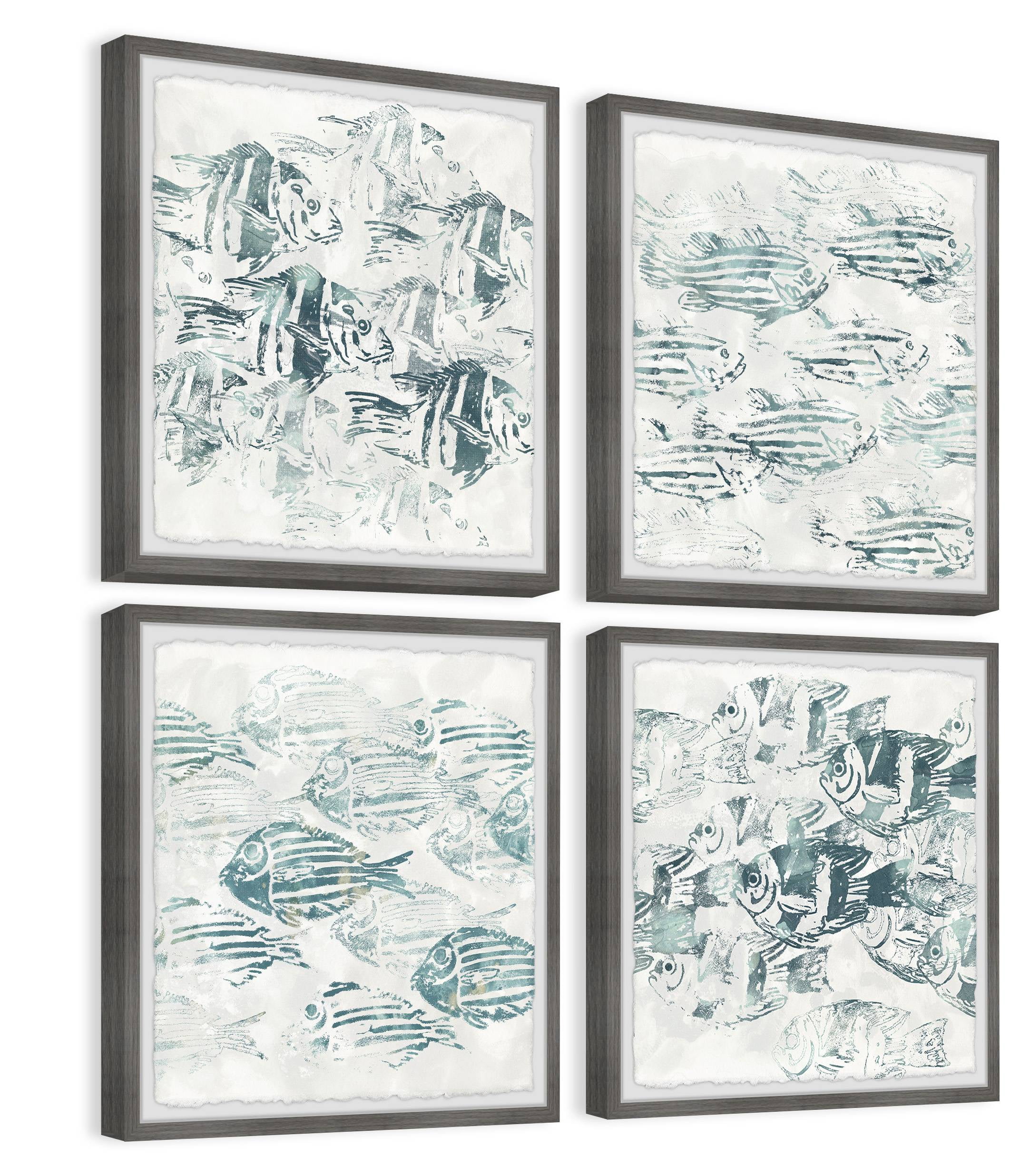 Marmont Hill Sealife Batik X Quadriptych