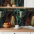 thumbnail image 5 of Peel and Stick Wallpaper Canvas Contact Paper Tree Study Mythical Creatures Stained Glass Self Adhesive and Removable 24in x 118in, 5 of 8
